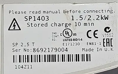 Emerson SP1403 Inverter 1.5/2.2 kw 380-480V 50-60Hz (BIN311)