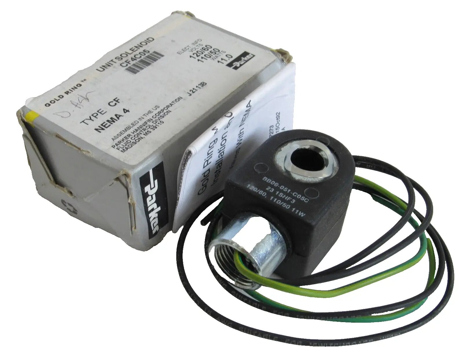 NEW PARKER CF4C05 SOLENOID VALVE COIL