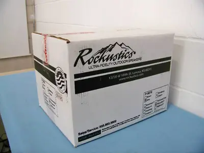 Rockustics P-5079 Rocquette Rock-Shaped Outdoor Weatherproof Patio / Landscaping Pro Audio Speaker - Gray - NEW IN BOX