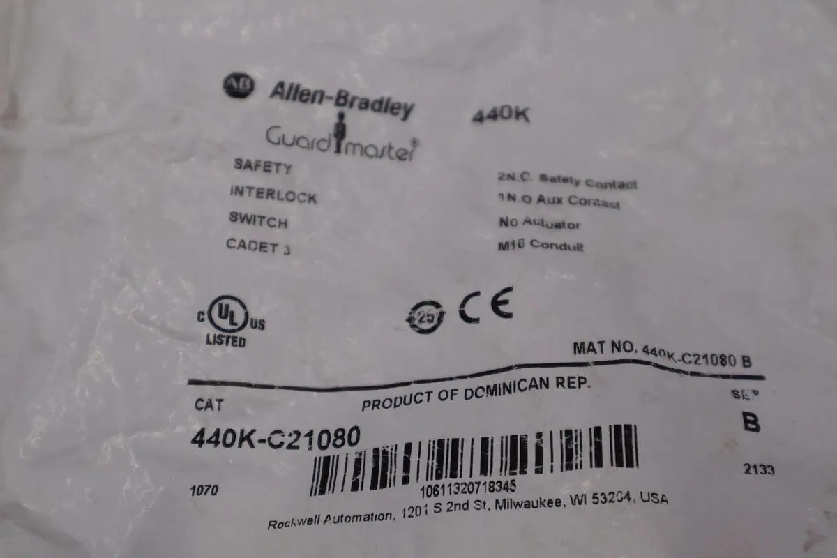 NEW ALLEN BRADLEY 440K-C21080 SERIES B SWITCH STOCK H1162A