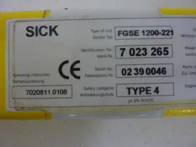 USED SICK OPTIC ELECTRONIC FGSE 1200-221