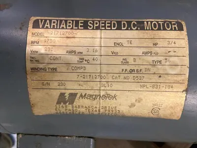 Used MAGNETEK D537 D.C. Motors Ohio US | Surplus Asset Holdings #1204569