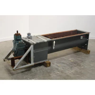 Used 12" Dia. X 5' long Carbon Steel Screw Auger Feeder [PART]