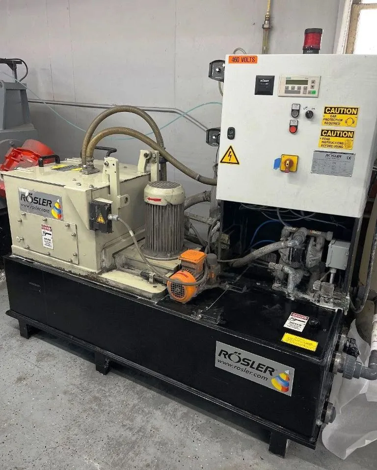 Rosler Z 800 HA Turbo-Floc separator skid, manual clean.