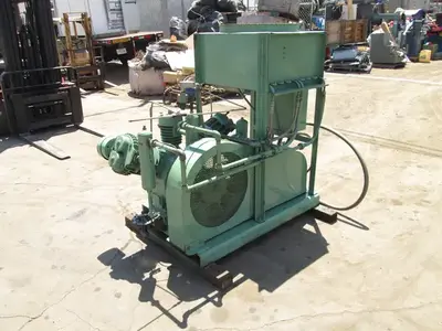 Ingersoll-Rand, industrial reciprocating air compressor with aftercooler, 20 HP