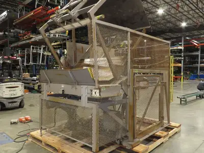 Allegheny Hydraulic Tote Tipper Paper Shredder Hopper Dump Feed Conveyor 460V