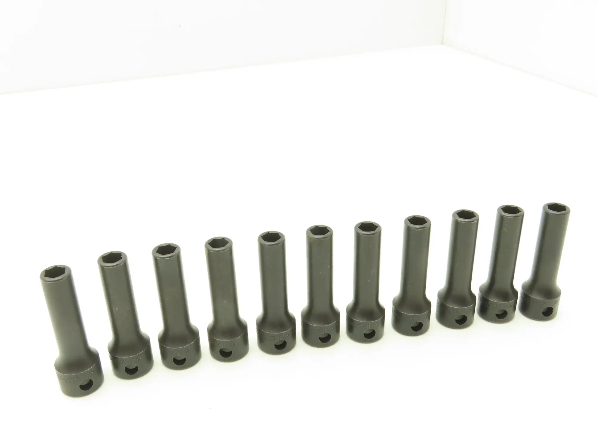 Williams 12M-607 IMP 3/8" Drive 7MM 6 Point Impact Socket Deep 2-1/8"L Lot of 11