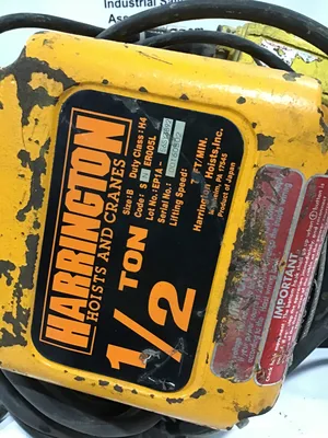 Harrington L4U136 2 Electric Chain Hoist 1/2 Ton 7Ft/Min 0.25kW