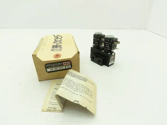 ARO A211SD-024-D Solenoid Spool Valve 5/2 5 Port 2 Position 24VDC 48VAC 1/8" NPT