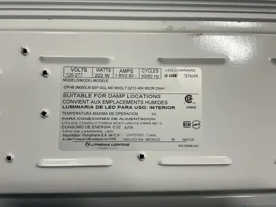 Used LITHONIA LIGHTING CPHB 36000LM SEF GCL MD MVOLT GZ10 40K 80CRI DWH Lighting Ohio US | HGR 24 #1300047