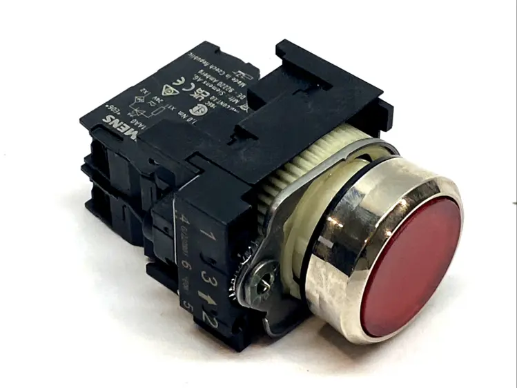 Used SIEMENS ILLUMINATED PUSHBUTTON RED 22MM LED Relays & Switches | Maverick Industrial Sales #1104105