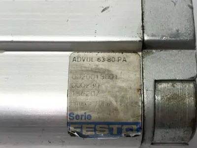 USED FESTO COMPACT PNEUMATIC CYLINDER 63MM BORE 80MM STROKE 156207