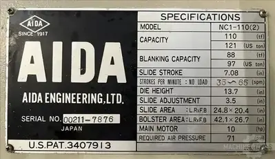 USED AIDA NC1-110