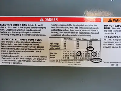 Used AMETEK 750H3-24C Battery Chargers British Columbia CA | Lenmark #238400