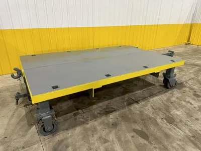 10,000 LBS X 120” X 78” HEAVY DUTY ROLLING TRANSFER CARTS: STOCK #19975