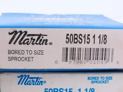 Martin 50BS15 1-1/8 #50 Roller Chain Sprocket 15-Tooth 1-1/8" Bore  Lot of 4