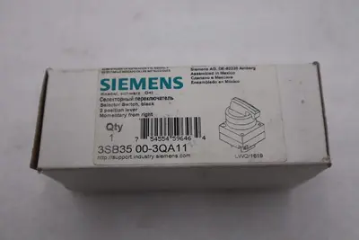 NEW OPEN BOX SIEMENS 3SB35 00-3QA11 Lever Momentary Selector Switch STK H70A