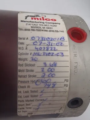 USED MILCO 452-10017-05
