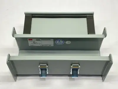 USED HOFFMAN NVENT HINGED COVER WIREWAY SECTION 4" X 4" GRAY STEEL