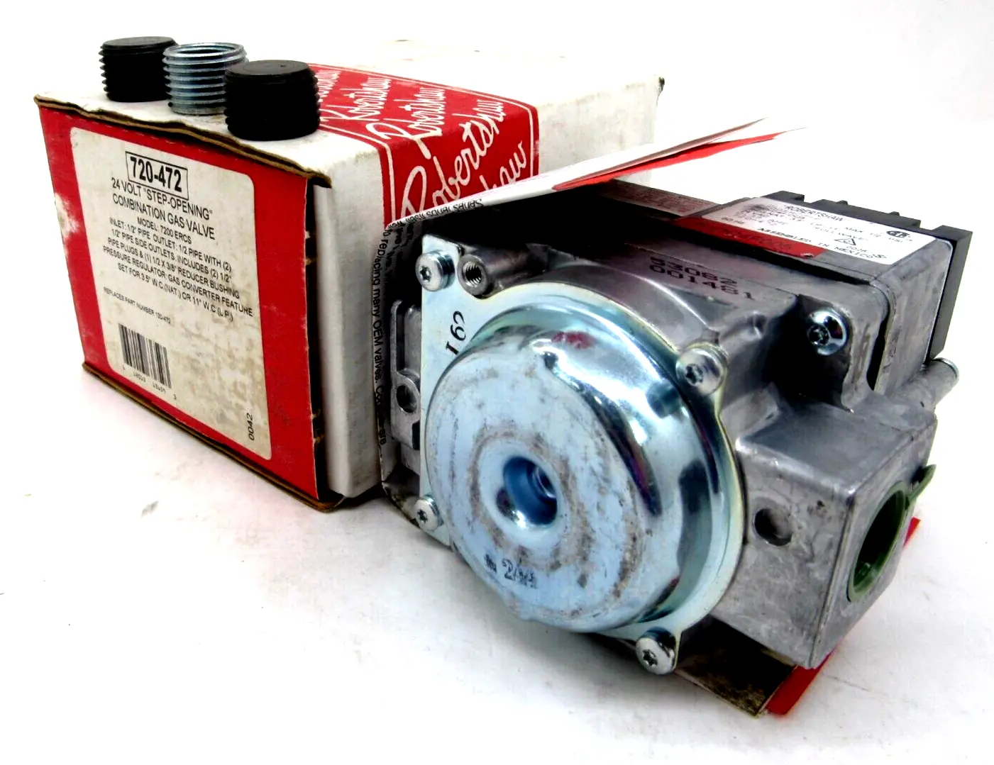 NEW ROBERTSHAW 720-472 GAS VALVE 24 VOLT 720472