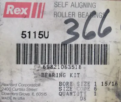 NEW REXNORD 5115U BEARING KIT 1-15/16" SIZE 6
