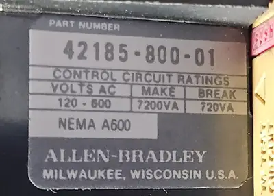 USED Allen-Bradley 509-B0D-9