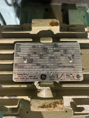 Sterling 3 HP 1" Extruder with 8" EDI U75 Sheet die Killon 3 Roll Sheet Stack