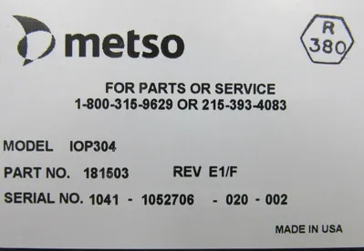 NEW VALMET METSO IOP304 INPUT MODULE 181503 REV E1/F