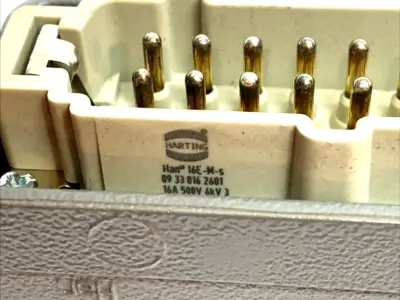 USED HARTING SIDE ENTRY HOOD M25 W/ 09330162601 INSERT CONNECTOR INDUSTRIAL