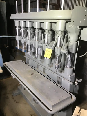6 Spindle Buffalo Production Drill; #2 MT; 14” x 66” Tbl;