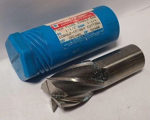 Niagara Cutter HSS 6 Flutes Cobalt Center Cutting End Mill 1-1/2 Dia 1-1/4 Shank
