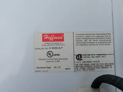 CFW09 Vectrue Inverter 380/480 VAC 3-54 A w/ Hoffman Enclosure Type 1213