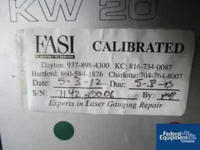 USED ZUMBACH KW 20 ZUMBACH SURFACE FAULT DETECTOR