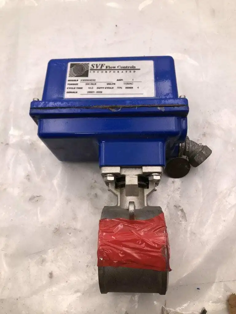SVF 2″ Stainless Steel Electric Actuated Sanitary Ball Valve 115V 300in/lb