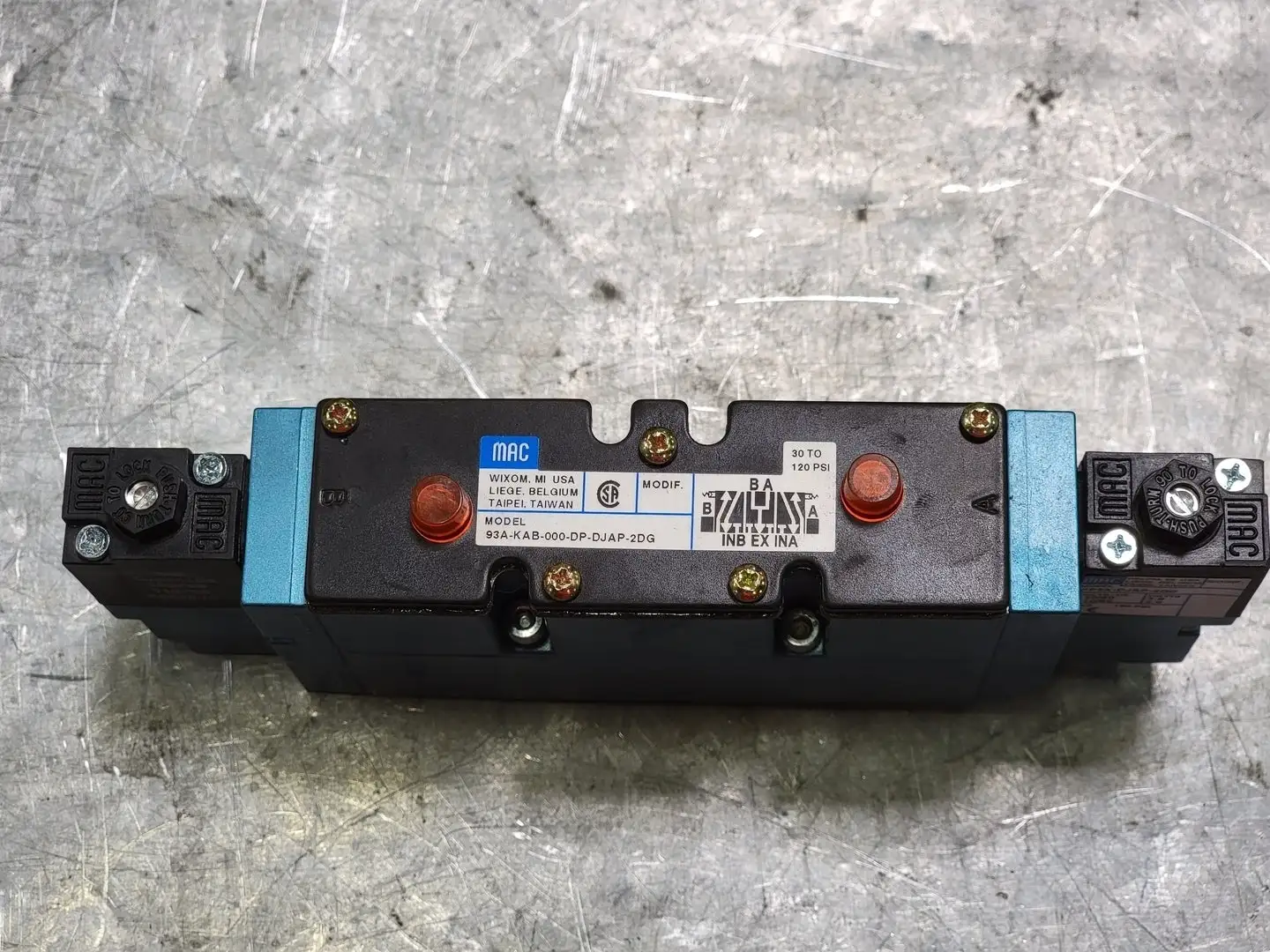 Used MAC 93A-KAB-000-DP-DJAP-2DG Valves/Fittings British Columbia CA | Lenmark #257905