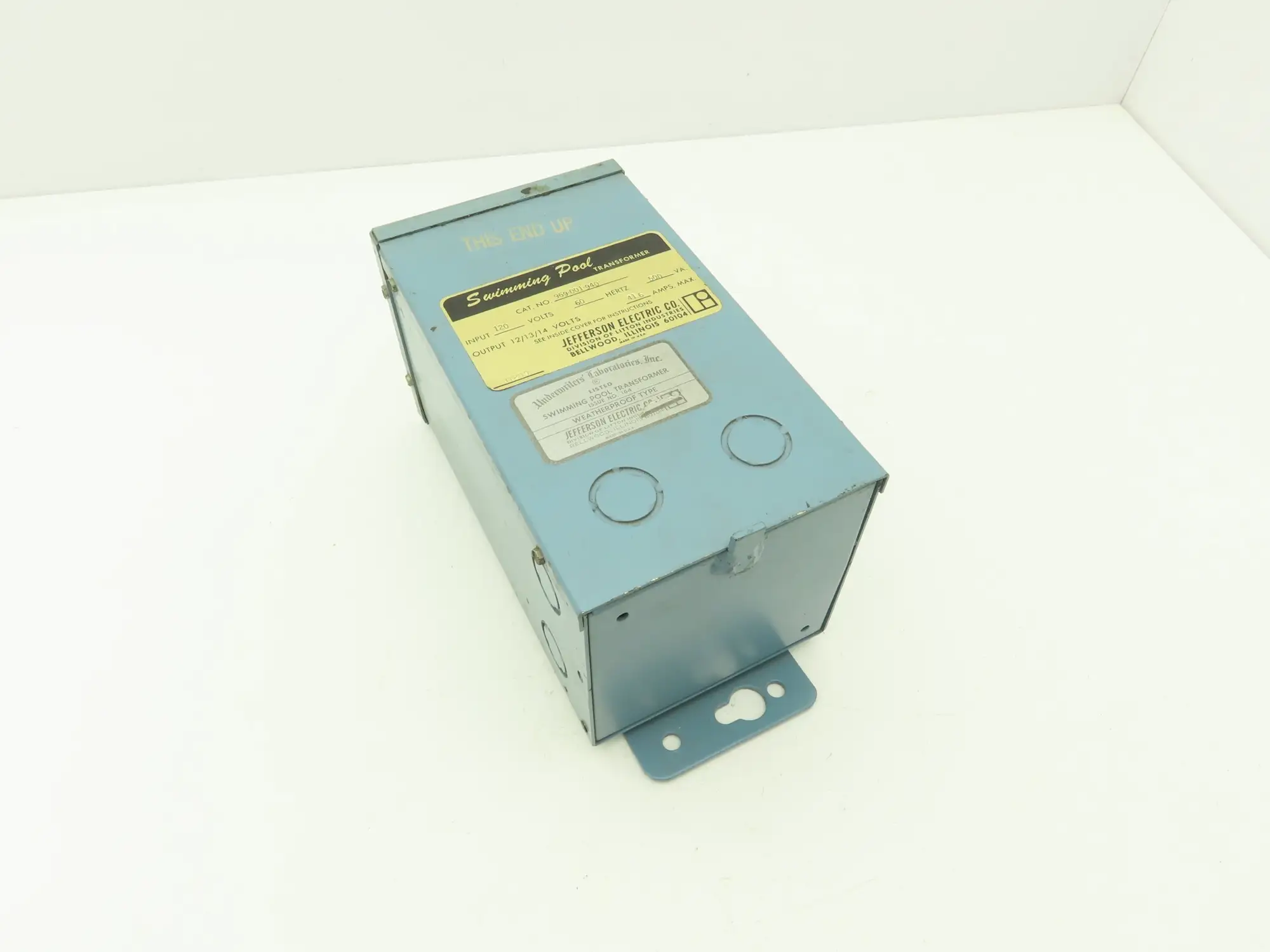 Jefferson Electric 969-001-940 Swimming Pool Light Transformer 120V 1PH to 12VAC