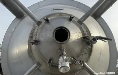 Used Rolec 31,372 Gallon Jacketed Stainless Steel Tank – Brewery Fermentation Vessel with Deep Cone Bottom