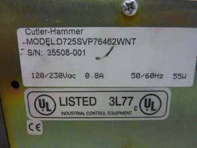 USED CUTLER HAMMER D725SVP76462WNT
