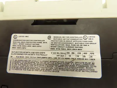 Siemens 3RA1135-4ES34-1AK6 Combo Starter 600VAC 45A 3Ph Sirius Motor Protector