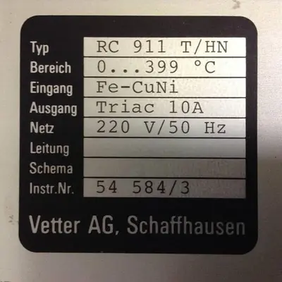 USED VETTER RC 911 T/HN