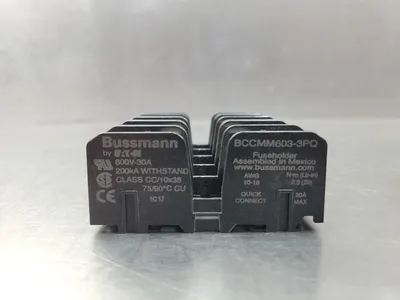 Bussmann BCCMM603-3PQ 5-Pole Fuse Block, 30A, 600V, 10 To 18Awg. 4E-24