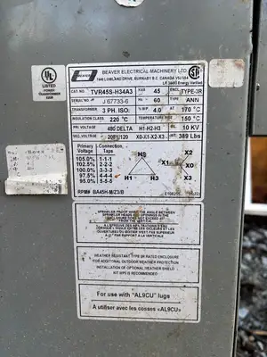 Used 2022 BEAVER TVR45S-H34A3 Transformers British Columbia CA | Lenmark #1426724