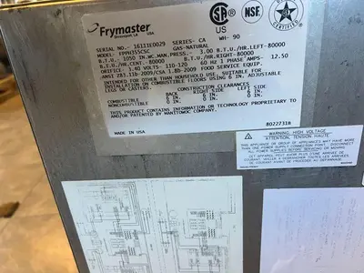 Frymaster FPPH355 Natural Gas 150 lb. 3 Unit High-Efficiency Gas Floor Fryer System with CM3.5 Controls - 240,000 BTUFrymaster FPPH355 Natural Gas 150 lb. 3 Unit High-Efficiency Gas Floor Fryer System with CM3.5 Controls - 240,000 BTU