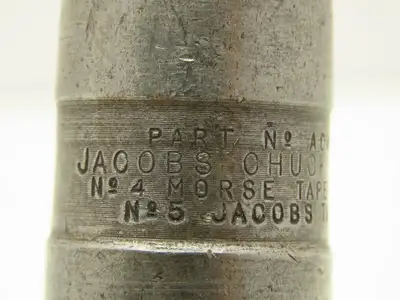 Jacobs 20N Drill Chuck Heavy Duty Ball Bearing 3/8-1" Cap No 4 Morse Shank