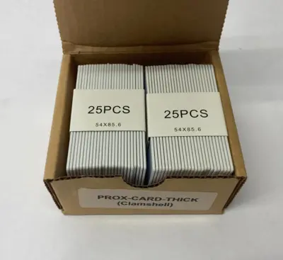 USED ZKTECO 125KHZ PROXIMITY CARDS, THICK, CLAMSHELL