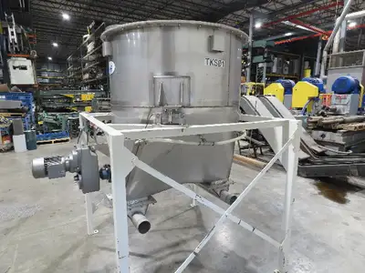 MAC Equipment Stainless Food Grade Dry Batch Mixer 48" Tank with Scales 40Cu/Ft