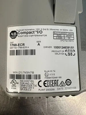Used Allen-Bradley 1769-ECR Misc Electrical & Power Parts South Carolina US | Palmetto Automation #1519674