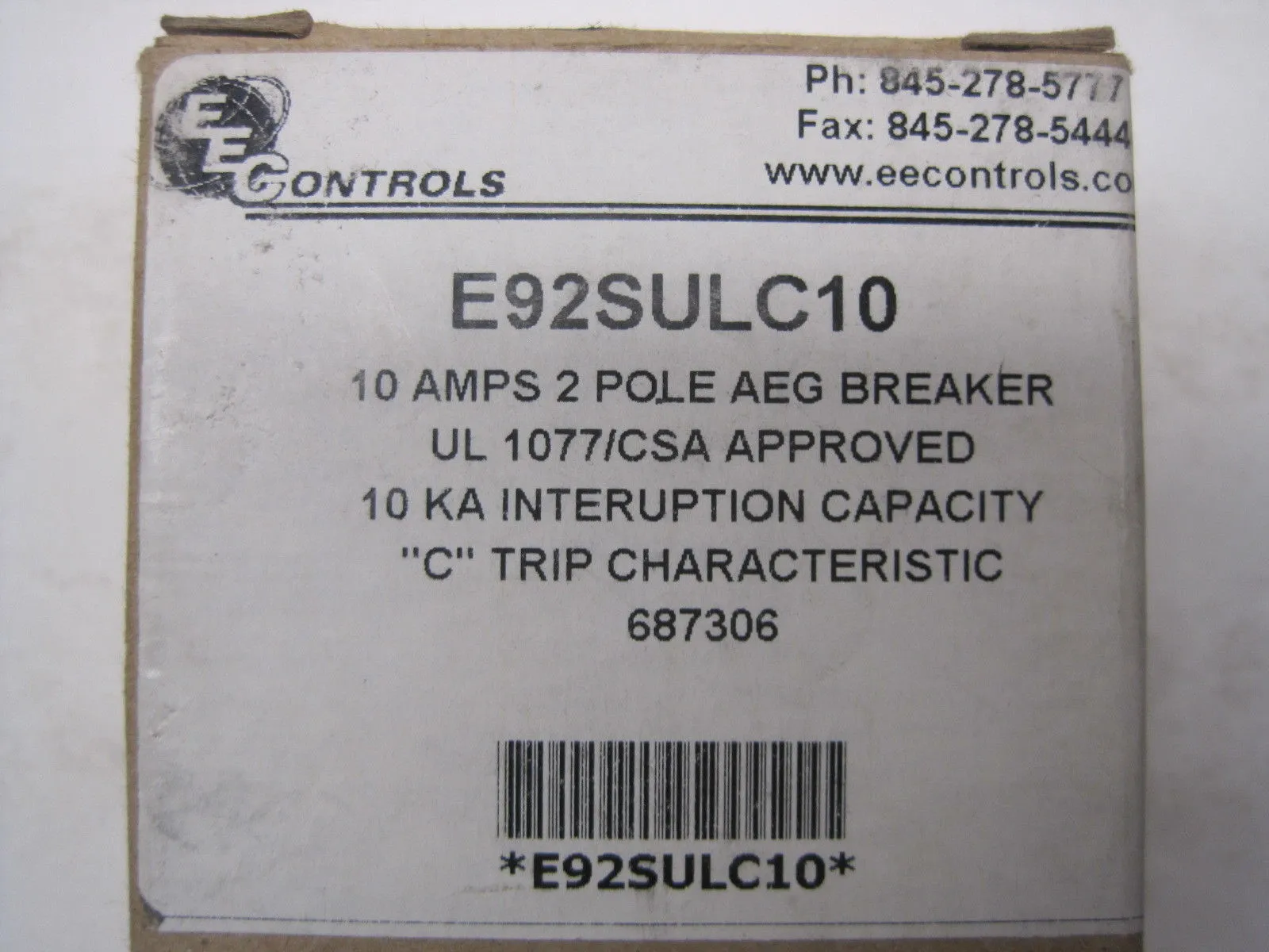 New EEC Controls E92SULC10 AEG Breaker