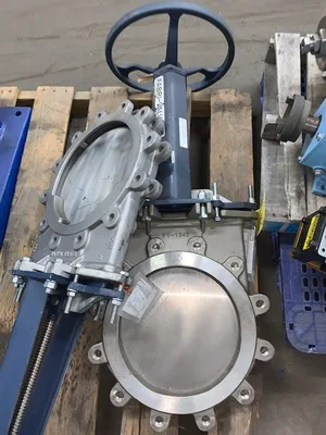Fabri-Valve ITT 12"-150#  Stainless Steel Hand Wheel Operated Knife Gate Valve, New Storeroom Spare
