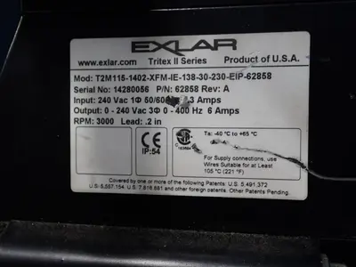 Exlar Tritex Ii Linear Actuators
